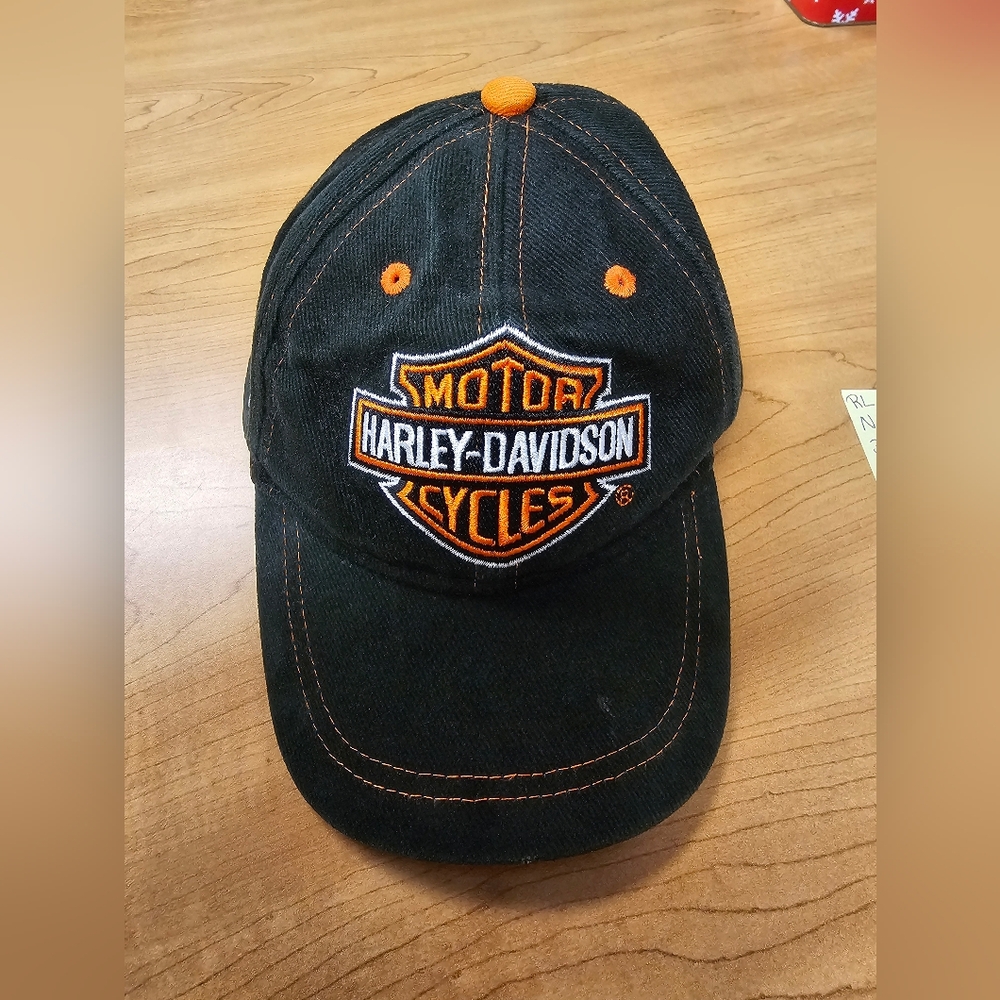 Harley-Davidson Black and Orange Kids Hat